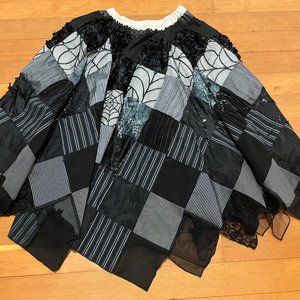 Kambriel Mixed Fabric Patchwork Skirt